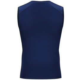 Anawakia Youth Boys Sleeveless Compression Shirt Basketball Football Undershirt Quick Dry Kids Athletic Tank Tops Base Layer(Large,Navy)