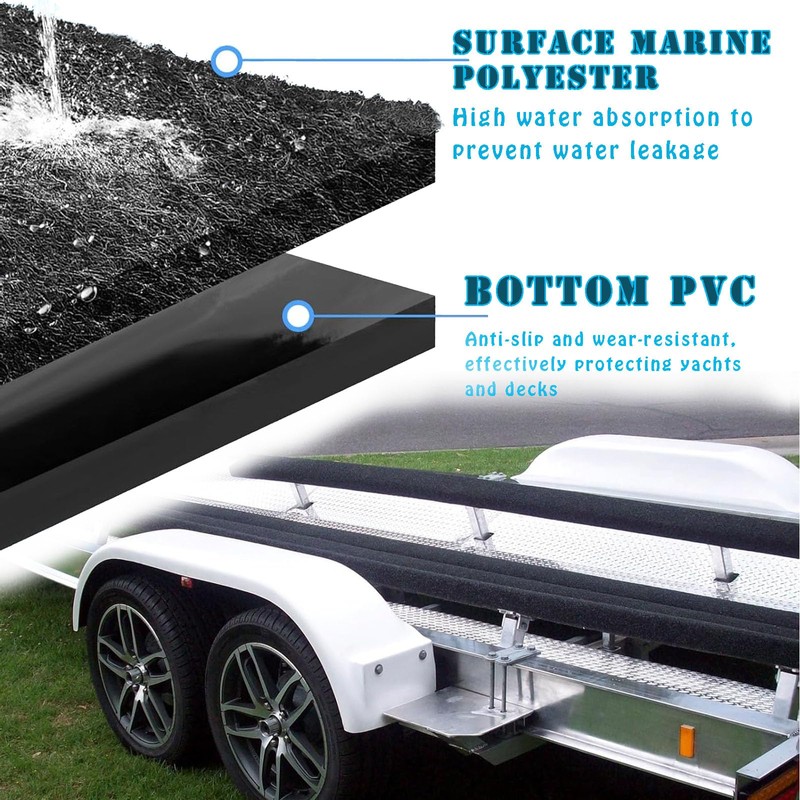 ​​​Boat Trailer Bunk Carpet, 12inch x 20ft Marine Trailer Bunk
