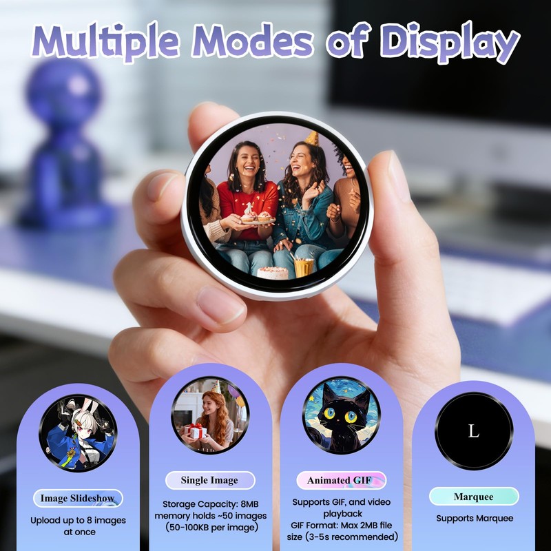 Digital Badge Pin with HD Display - Smart E Badge