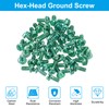 PATIKIL 5/32 x 5/16 Inch Threaded Screws, 50 Pack Green