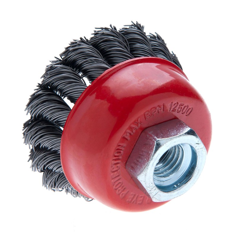 65mm Wire Brush for Angle Grinder, Hard Twisted Wire Brush