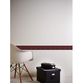 A.S. Création Only Borders 10 Border 5.00 m x 0.13 m Red Black Made in Germany 368621 36862-1