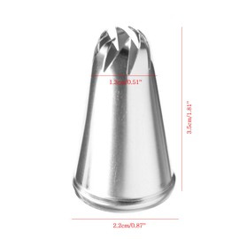 BELTI Stainless Steel Eight Teeth Drop Rose Flower Icing Piping Tips Nozzle Tool