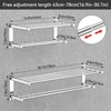 CAXIMSY Adjustable Towel Bar for Bathroom Wall Mount17-30.7inch Adhesive Shower