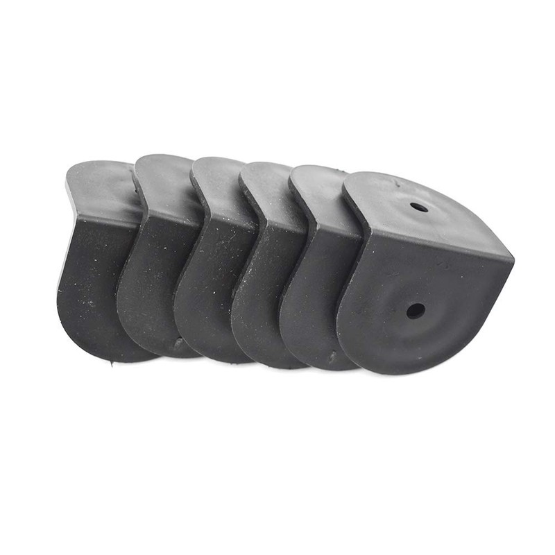 LC LICTOP 2 Inch Plastic L Corner Bracket, 6Pcs Black