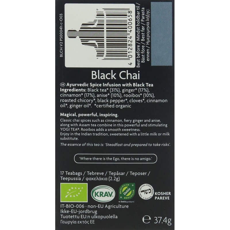 Yogi Tea Black Chai 17 Bags