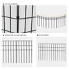 confote 24"x15" No Dig Animal Barrier Fence, 10 Pack Black
