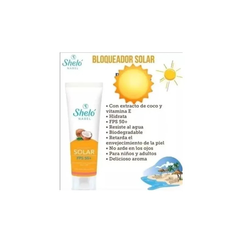 Bloqueador Solar Sheló Nabel Filtros Uva/uvb Spf 50 2 Pack