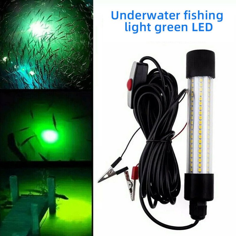 1200LM 12V LED Underwater Fishing Light Stick Squid Prawn Fish