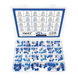 24Values 240Pcs 1KV 10pF to 100 nF High Voltage DIP Ceramic Disc Capacitor Assortment Kit
