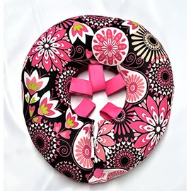 Puppy Bumpers Pink Medallion- Made in USA Puppy Bumpers 100% Cotton Stuffed Safety Fence Collar to keep your pet safely on The right side of The fence. (10-13")