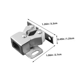 Operitacx 8 Stück Federschnalle Riegel Schranktürverschluss Kleiderschrank Fängt Fangen Rollverschluss Frühling Türen Schränke Schubladenverschlüsse Für Wohnmobile Türkugelfang Stahl Silber