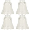 YELOKIE Set of 4 Premium Clear & Frosted Ceiling Fans