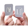 AUSAULAC 2 Pack Clear Double-Sided Adhesive Wall Hooks - Mounted