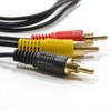 kenable TRIPLE RCA Phono Plugs to Plugs COMPOSITE & Audio