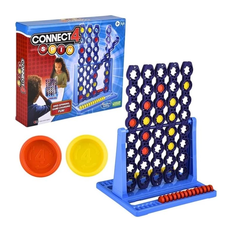 Connect 4 Spin Game with Spinning 4 Wins Grid for