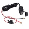 eSynic Motorcycle USB Charger Double Socket 2.1A/1.0A Universal USB Power