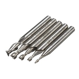 ChaRLes 5 Pieces 2 Flute 2/3/4/5/6 mm 6 mm Shank Milling Cutter HSS End Mill CNC Engraving Bit