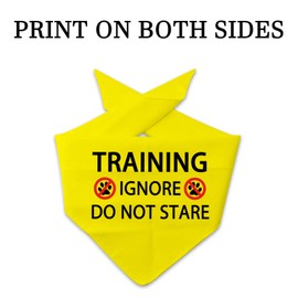 1 Piece Training Ignore Do Not Stare Dog Bandana Dot Not Pet Working Dog Bandana Service Dog Gift (Do Not Stare D1)