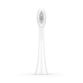 ORDO Replacement Sonic Toothbrush Heads with Pulse Technology for Teeth Cleaning, Plaque Removal, Silicone Polishing, Deep Clean Bristles, Adults, Pack of 4, White Silver