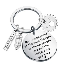 SEIRAA Engineer Key ring Gift for Engineering Student Engineer Teacher Gift May You be Proud of the Work You Do Jewelry (Engineer Keychain)