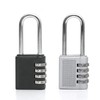 Versatile 4-Digit Long Shackle Combination Padlock Safety Silver 2ea
