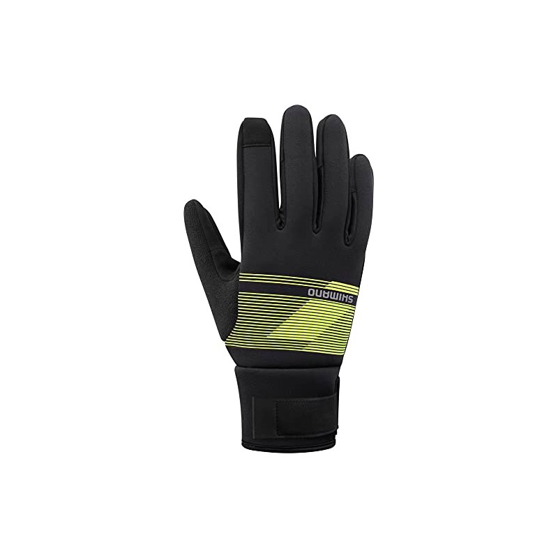 Shimano Windbreak Men's Thermal Gloves Black/Yellow