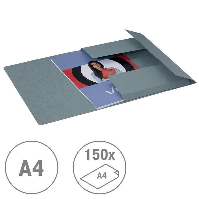 VON Leitz Pack of 5 A4 Corner Folder with Elastic