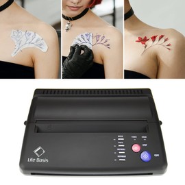 LifeBasis Tattoo Transfer Stencil Printer Tattoo Thermal Copier with 30PCS Stencil Transfer Paper Thermal Tattooing Printer Machine for Tattoo Artists & Beginners, Black