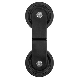 LFJ Pulley for Ropes, Pulley Steel Rope Fitness Roller, 90 mm Pulley with U Retaining Bracket, Ball Bearing, Double Pulleys
