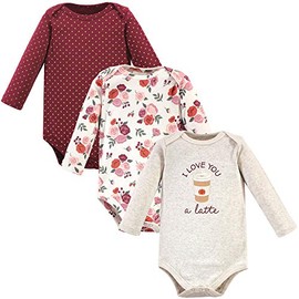 Hudson Baby unisex-baby Cotton Long-sleeve Bodysuits, Pumpkin Spice 3-pack, 18-24 Months