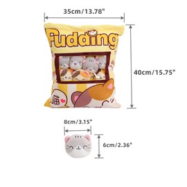 XZJMY Plush Pillow Throw Pillow,Cute Stuffed Animal Toys,Removable Fluffy Animal Dolls,Decorative Pillow,Bed Couch Creative Toy Gifts for Teens Girls Kids (Cats)