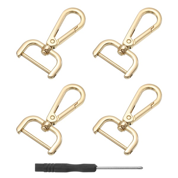 QUARKZMAN Pack of 4 Swivel Carabiner Hooks, 25 mm (1