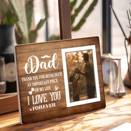 SZ-PengXin Daddy Gift from Kids, Dad Gifts From Son Daughter, Gifts for Father Photo Frames, Dad Birthday Men Gifts Ideas, Thank You Appreciation Gifts for Father, Dad Gifts Rustic Wood Picture Frame