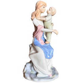 MTME Porcelain Figurines, New Mother and Sleeping Baby, Wedding Gift, Memorabilia, Sculpture Home Decor (Standing)
