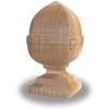 French Acorn Finial, Western Red Cedar, for 4 x 4 Post, by Woodway