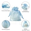 QIANF 20 Pcs Blue Small Organza Bags 6X9 inch for
