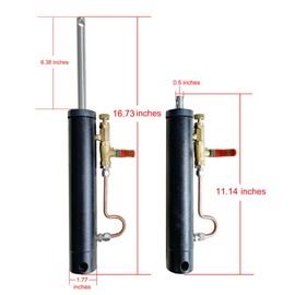 KAKA INDUSTRIAL Hydraulic Cylinder for Metal Bandsaw, 11.22 Inch Retracted to 16.92 Inch Extended Length, 12mm Mounting Hole, Replacement for Metal Cutting Bandsaw Equipment​