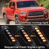 PGTOPONE Switchback White/Amber LED Front Side Marker Headlight Daytime Running