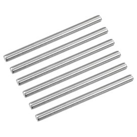 sourcing map Fully Threaded Rod M8 x 110mm 1.25mm Thread Pitch 304 Stainless Steel Right Hand Threaded Rods Bar Studs 6 Pack