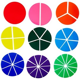 School Smart Fraction Circles - Set of 51 - Assorted Colors