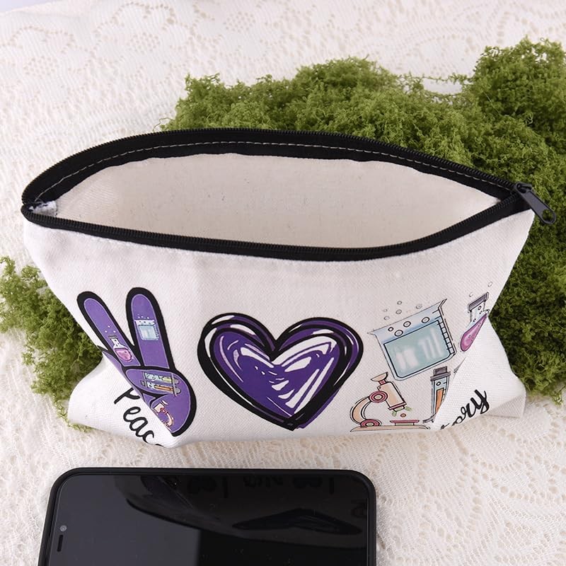 Laboratory Makeup Bag Cosmetics Pouch for Lab Tech Retirement Gift