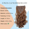 PRETTYSHOP XXL 60 cm Set of 8 Clip-In Extensions Hair