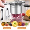 BSDLZCH Heavy-Duty Potato Masher with 3 Interchangeable Cutter Plates, Food-Grade