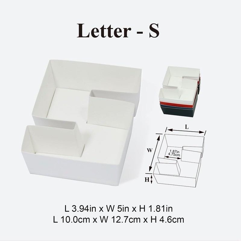 Geoto 4-Letter Shaped White/Pink/Red/Navy Blue XMAS Luxury Creative Design Cardboard