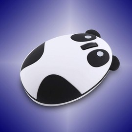 Panda Computer Mouse, Ratón Óptico Inalámbrico de 2.4GHz, con Dos Ojos, Utilizado como Botones de Clic, Nariz como Botón de Desplazamiento para Win//Linux/Andriod/iOS