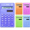 Blue Basic Standard Calculators Mini Digital Desktop Calculator, Solar Power