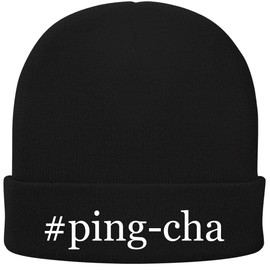 #ping-cha - Hashtag Soft Adult Beanie Cap, Black, One Size