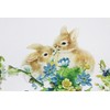 KAMACA Table Runner Spring Easter Flowers Rabbit Decor Easter Bunny
