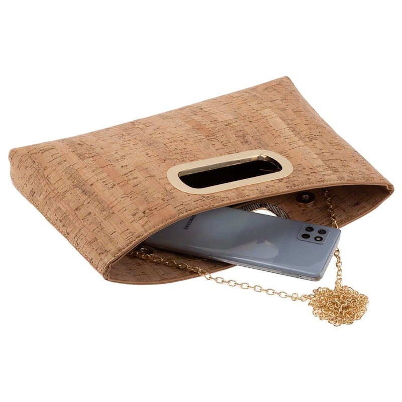 Cork Top Handle Clutch, Solid